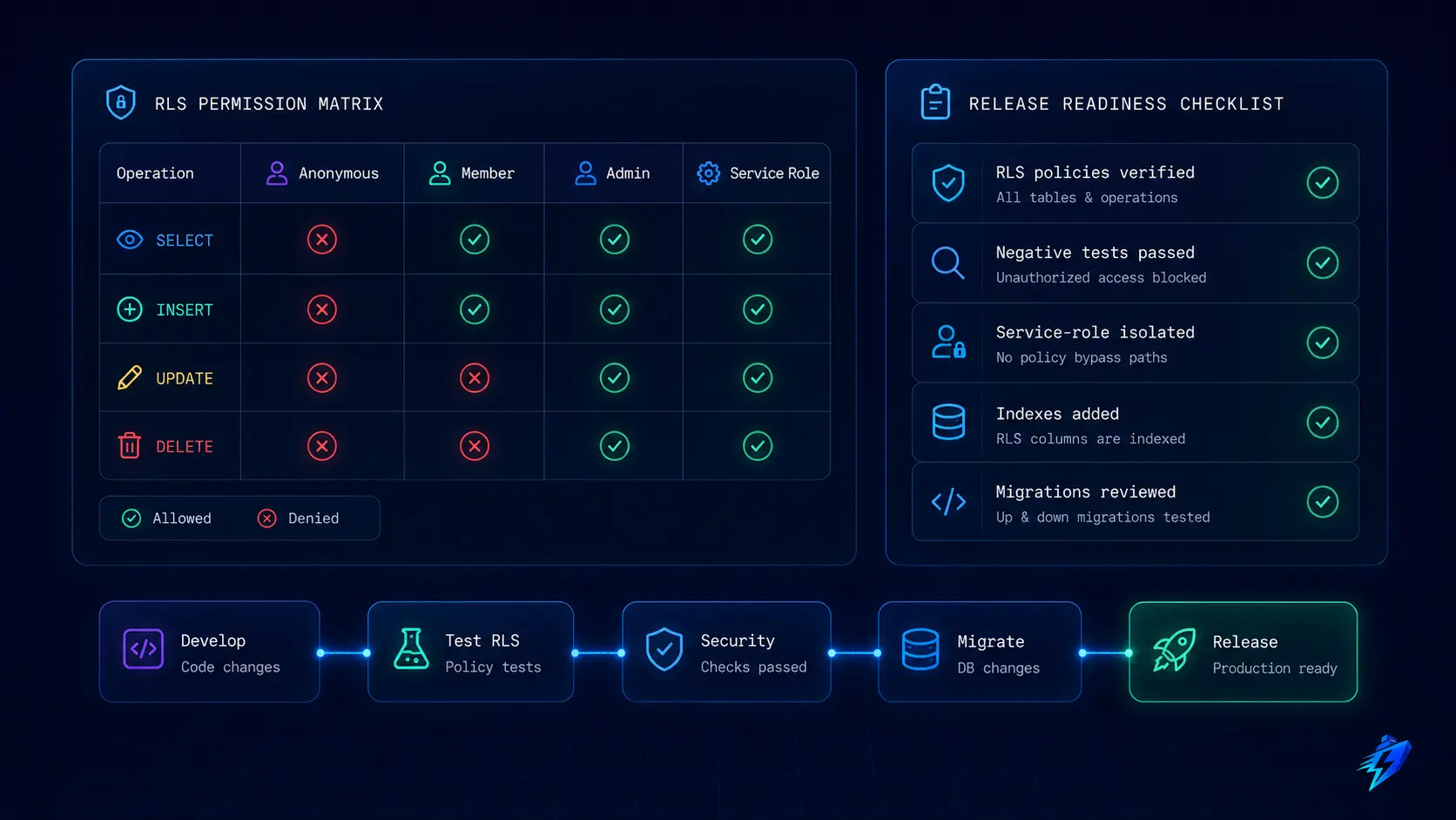 Test RLS as a Permission Matrix